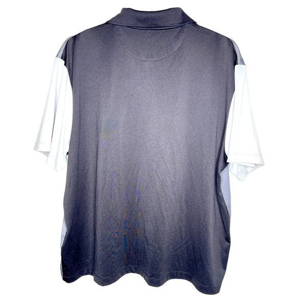 Haggar Cool 18 Men's Golf Polo Shirt Short Sleeve Gray Polyester Size XXL - Picture 2 of 4